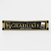 Grote Outdoor Zwarte & Gouden Foto Afstudeerbanner Spandoek (Horizontaal)