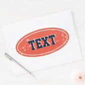  grote ovale logo met aangepaste tekst sticker (Envelop)