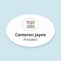 Grote Ovale Magnetische Naam Tag of Pin Custom Log