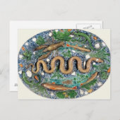 Grote ovale schaal in reliëf briefkaart (Voorkant / Achterkant)