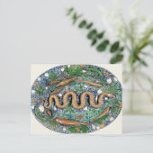 Grote ovale schaal in reliëf briefkaart (Staand voorkant)