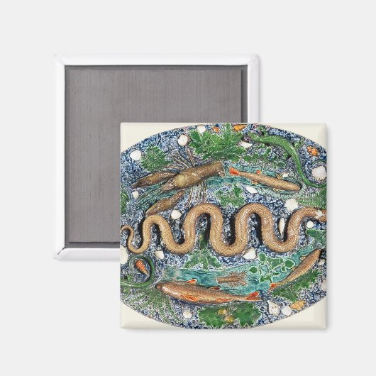 Grote ovale schaal in reliëf magneet (Voorkant / Achterkant)