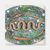 Grote ovale schaal in reliëf magneet (Voorkant)