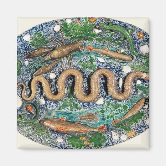 Grote ovale schaal in reliëf magneet (Voorkant)