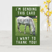Grote Paard Ik Wil Bedanken Kaart (Gele Bloem)