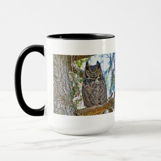 Grote paarden en kippen mok (Links)