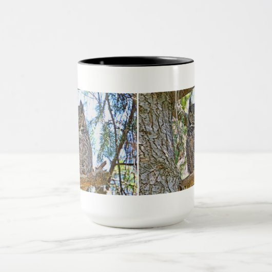 Grote paarden en kippen mok (Midden)