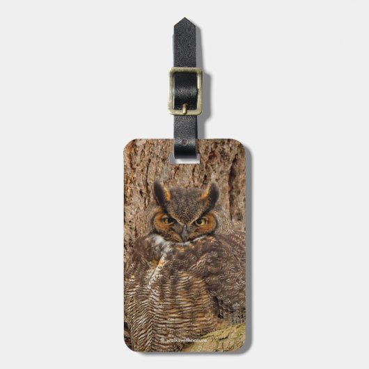 Grote paarden in de Douglas Fir Bagagelabel (Voorkant verticaal)