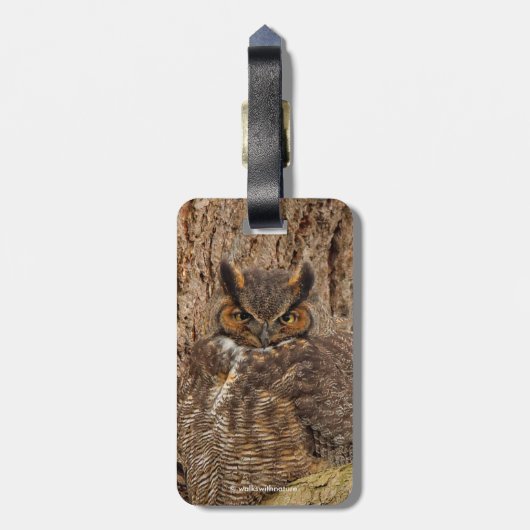 Grote paarden in de Douglas Fir Bagagelabel (Achterkant verticaal)