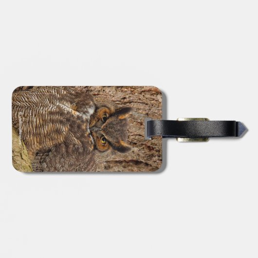 Grote paarden in de Douglas Fir Bagagelabel (Achterkant horizontaal)