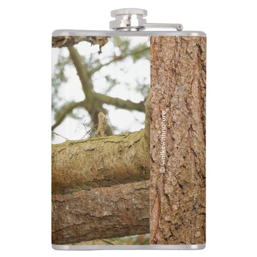 Grote paarden in de Douglas Fir Heupfles (Achterkant)