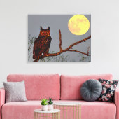 Grote paarden | Moon vol Canvas Afdruk (Insitu (Woonkamer))