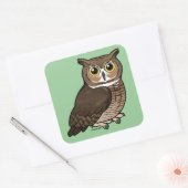 Grote paarden vierkante sticker (Envelop)