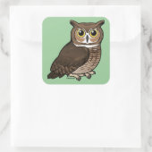 Grote paarden vierkante sticker (Tas)