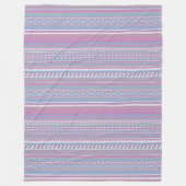 Grote Paarse Aztec-ontwerpventilator Fleece Deken (Voorkant)