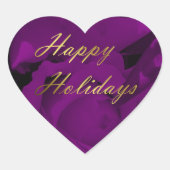 grote paarse bloem hart sticker (Voorkant)