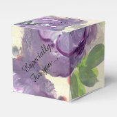 Grote paarse bloemengunst box bedankdoosjes (Voorkant Zijde)