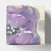 Grote paarse bloemengunst box bedankdoosjes (Bovenkant)