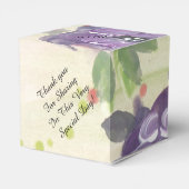 Grote paarse bloemengunst box bedankdoosjes (Achterkant)