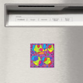 grote paarse blokkunst magneet (Insitu (Vaatwasser))