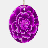 Grote Paarse dahlia bloem Keramisch Ornament (Rechts)