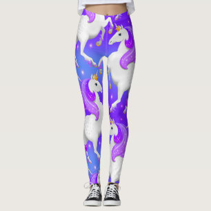 Grote Paarse Eenhoorn Prinses van het Bos Leggings
