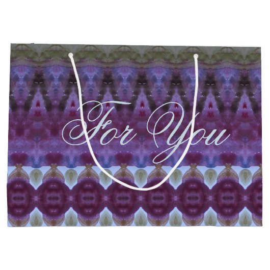 Grote Paarse elke cacosetontwerper Cadeautas (Achterkant)