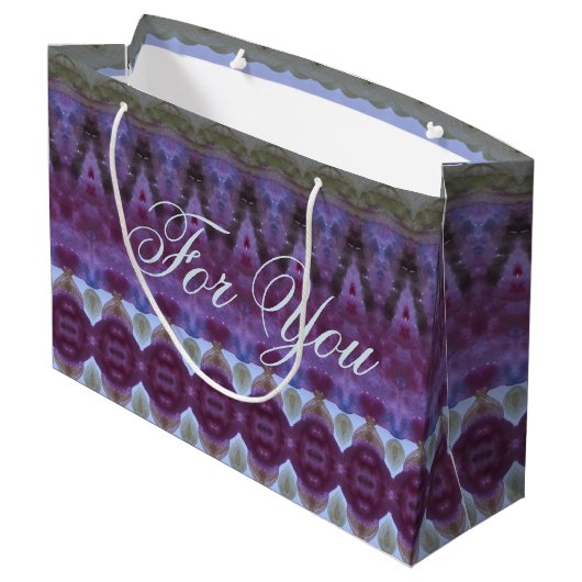 Grote Paarse elke cacosetontwerper Cadeautas (Achterkant Gekanteld)