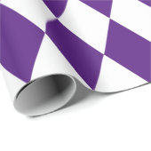 Grote Paarse en witte diamant Harlequin Cadeaupapier (Rol Hoek)