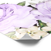 Grote Paarse Floral 7-tafel bruiloft Poster (Hoek)