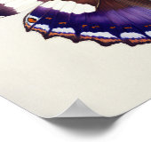 Grote Paarse Keizer Vlinder Art Print Poster (Hoek)