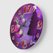 Grote Paarse kerstboomboom Klok (Hoek)