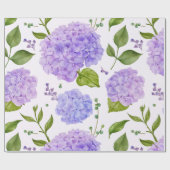 Grote Paarse Lila hydrangea Cadeaupapier (Vlak)