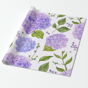 Grote Paarse Lila hydrangea Cadeaupapier