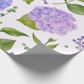 Grote Paarse Lila hydrangea Cadeaupapier (Hoek)