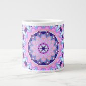 Grote Paarse Mandala Oversized Boho Spiritueel Knu Koffiekop (Voorkant)