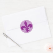 Grote Paarse of Violet Fleur de Lis Stickers (Envelop)