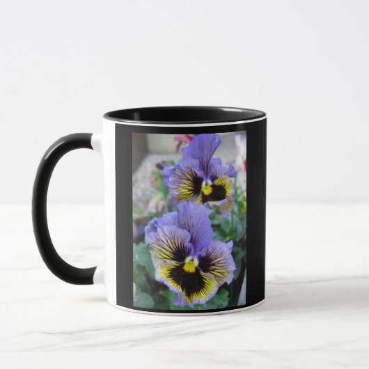 Grote Paarse Pansies Mok 11 oz (Links)