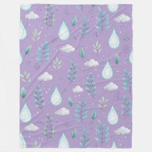 Grote Paarse Regenwolk Fleece Deken