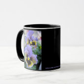Grote paarse viooltjesmok 330 ml mok (Voorkant links)
