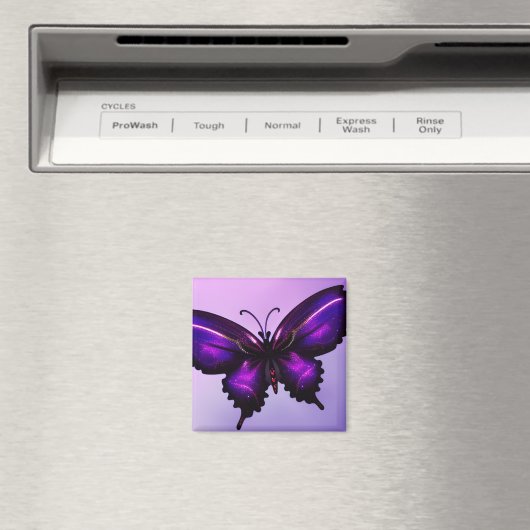 Grote Paarse Vlinder Magneet (Insitu (Vaatwasser))