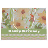 Grote paasbloem - goudgift tas groot cadeauzakje (Voorkant)