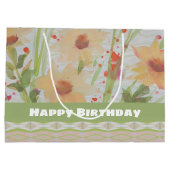 Grote paasbloem - goudgift tas groot cadeauzakje (Achterkant)