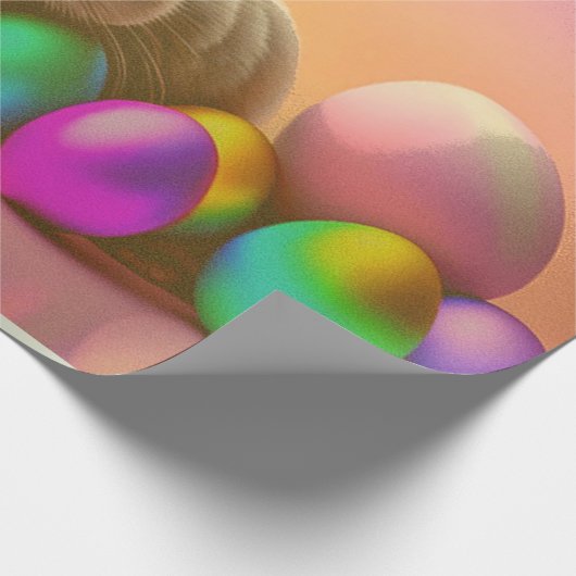 Grote paasbundel met kleurrijk Collectie eieren Cadeaupapier (Hoek)