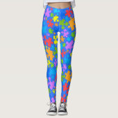 Grote paaskleurautisme Puzzle-artikelen op B BLUE Leggings (Voorkant)