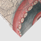 Grote Pacifische octopus plattegrond Tissuepapier (Detail)