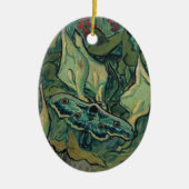 Grote Pacock Emperor Moth Van Gogh Fine Art Keramisch Ornament (Voorkant)
