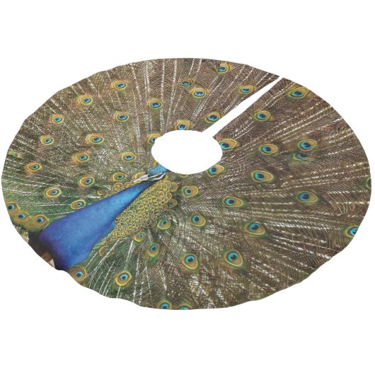 Grote Pacock Plumage Kerstmis Kerstboom Rok (Gekanteld)