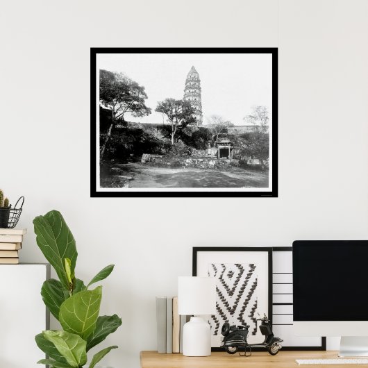 Grote pagode in Soochow, China 1898 Poster (Thuiskantoor)