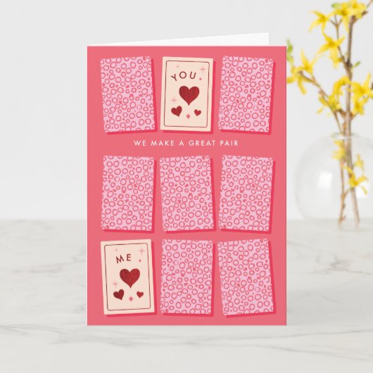 Grote Pair Memory Kaart Game Valentijnsdag Kaart (Gele Bloem)